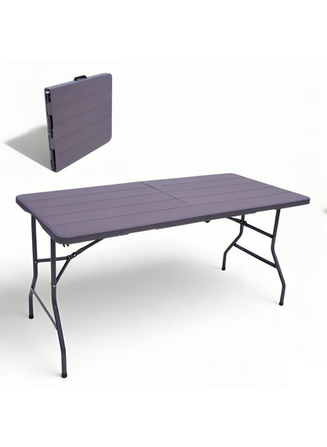 تالا طاولة قابلة للطي مع مقبض متعددة الاستخدامات – 122×60×75 سم – خفيفة الوزن وسهلة الحمل للاستخدام الداخلي والخارجي - Image 2