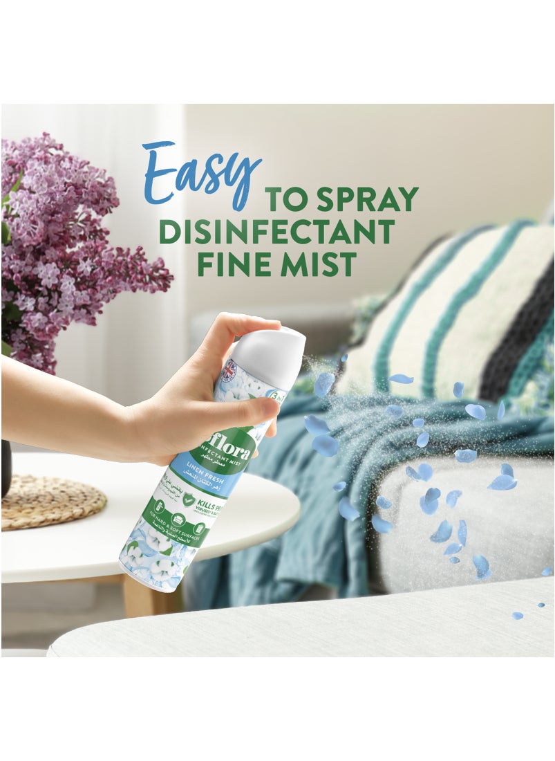 Zoflora Disinfectant Mist Linen Fresh Aerosol Spray 300ml  - Image 3