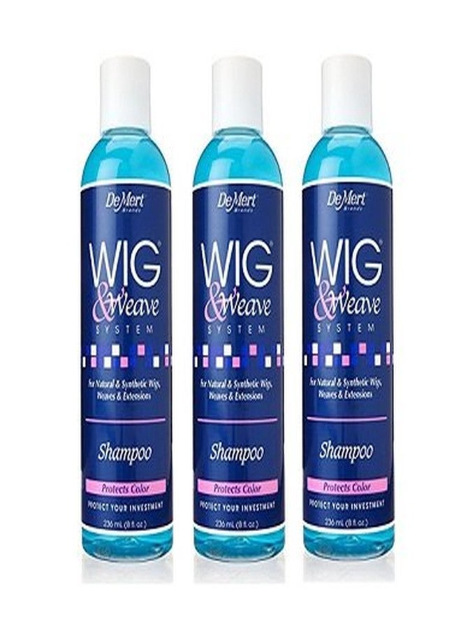 Demert Wig & Weave System Shampoo for Natural and Synthetic Hair 8 oz (Pack of 3)