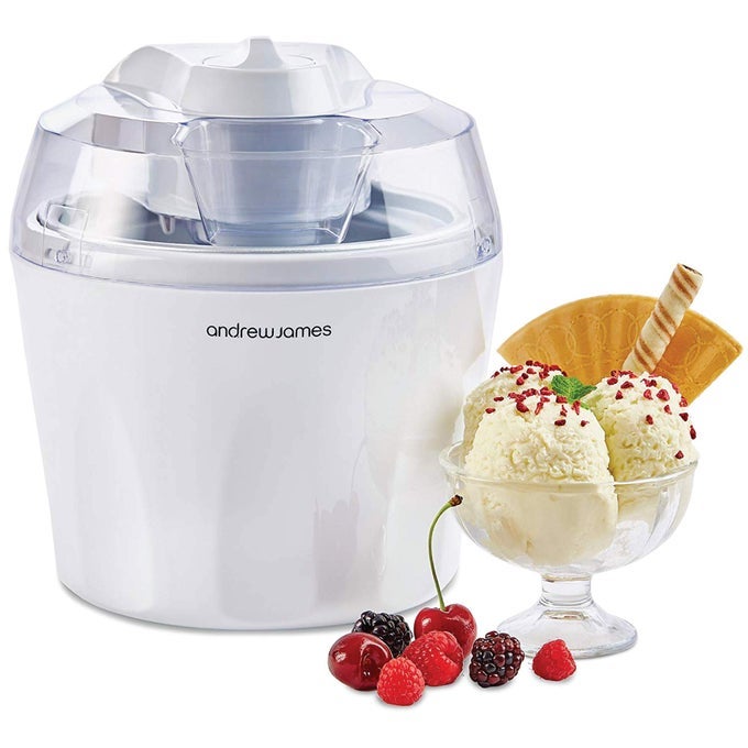 ICE CREAM MAKER MACHINE FROZEN YOGHURT SORBET MAKER DETACHABLE ICECREAM MIXING PADDLE PROFESSIONAL INGREDIENTS FUNNEL DESSERT AND ICECREAM MAKER