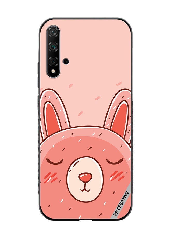 VR CREATIVE Protective Case Cover For Huawei Nova 5T Sleeping Rabbit Design Multicolour - Image 1