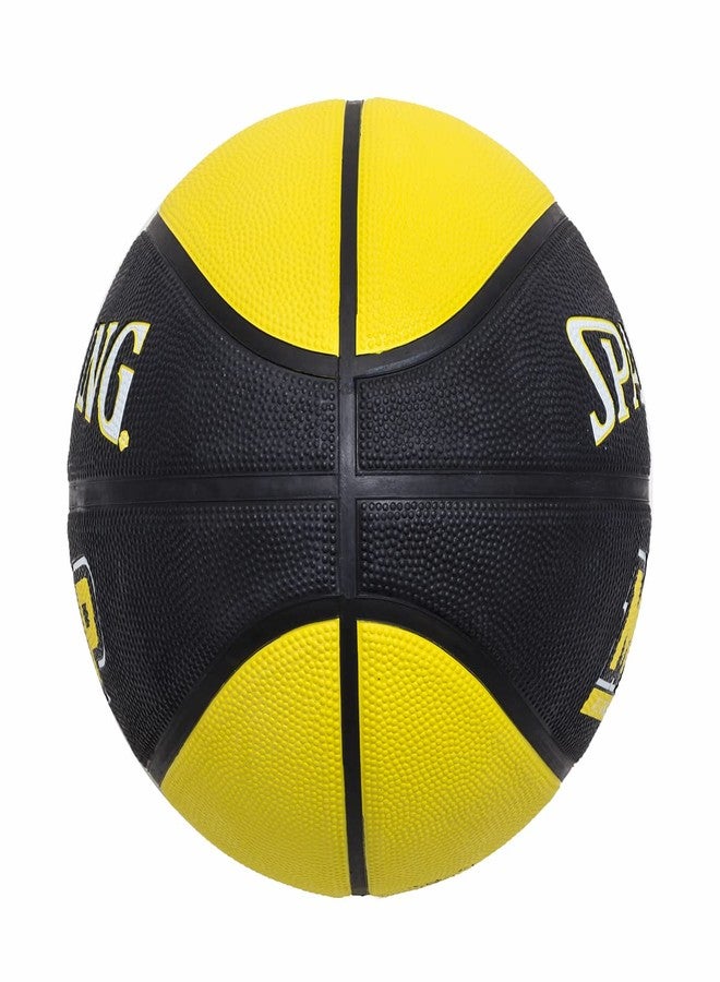 Spalding MVP 29.5" Rubber Moulded Indoor/Outdoor Basketball with Butyl Bladder + Free Air Pin (Yellow-Black) Size 7 - Image 4