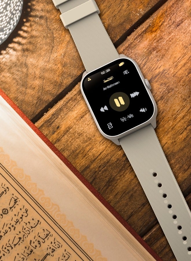 iQIBLA QURAN SMART WATCH Full Quran Recitation | Prayer Times Reminders | Daily Azkar | Hijri Calendar | HR & SPO2 Monitoring | Bluetooth Call  - Image 5