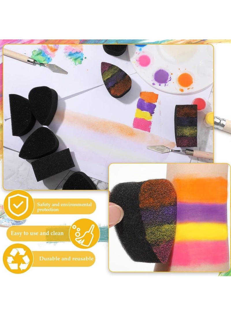 Zikra 50 Pcs Face Paint Sponges, Bulk Petals Face Painting Art Sponges High Density Face Painting Supplies for Art Work Body Crafts - Image 2