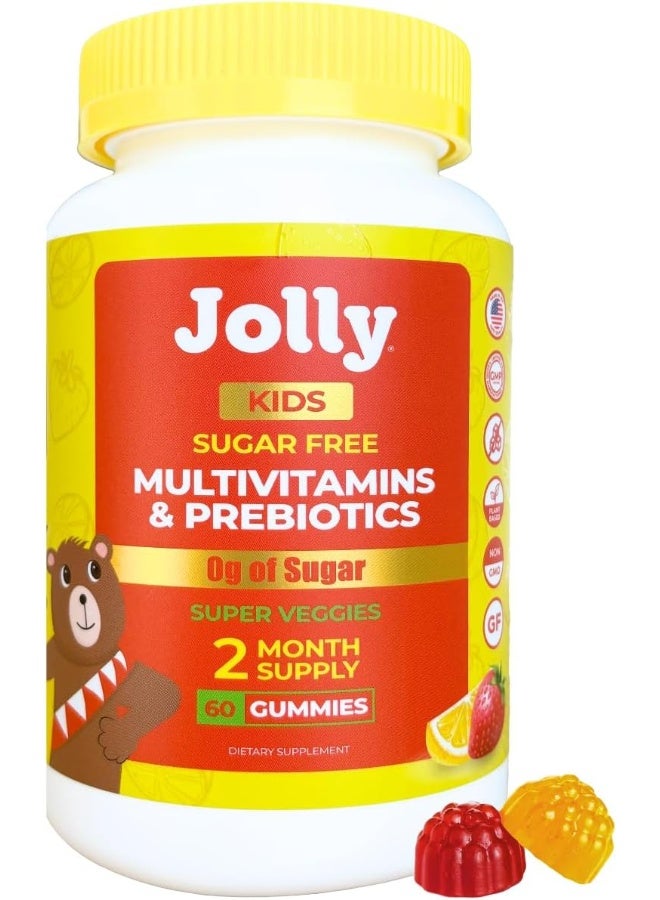 JOLLY Kids Multivitamins – Premium Organic Plant Based Sugar Free Gummies For Children Ages 3 And Up. No Sugar Alcohols. One Gummy Per Day. 2-Month Supply. - Image 1