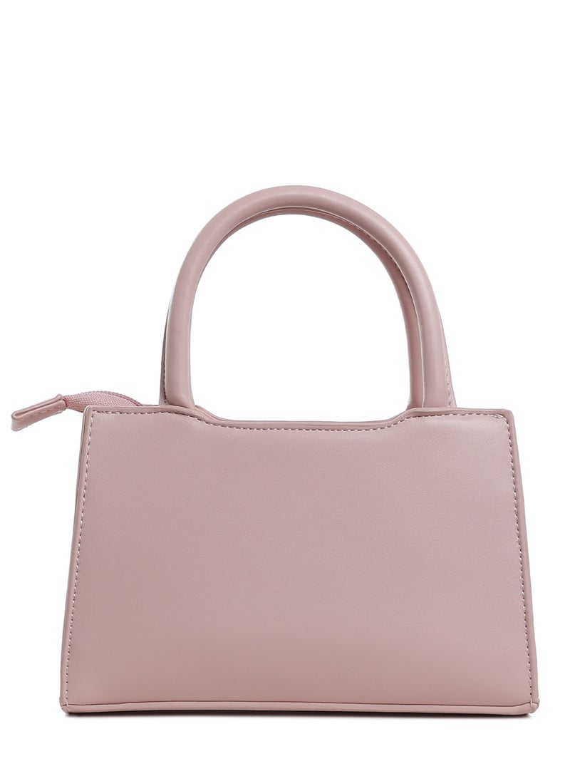 London Rag - Big Bow Detail Mini Handbag in Pink - Image 1