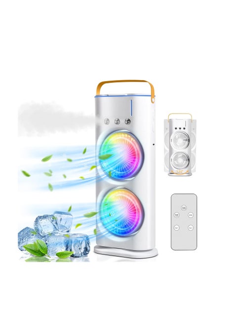 Rechargeable Cooling Fan – Cold Air & Refreshing Mist Anytime, Anywhere Bu