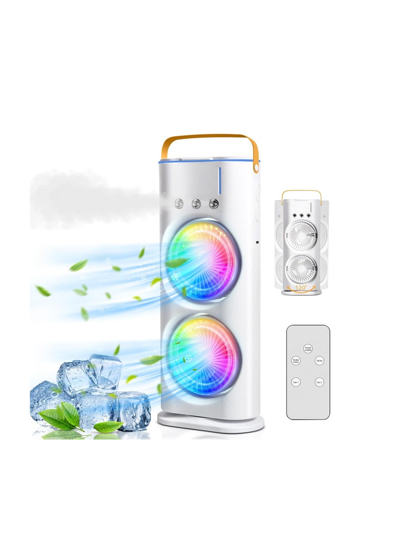 Rechargeable Cooling Fan – Cold Air & Refreshing Mist Anytime, Anywhere Bu