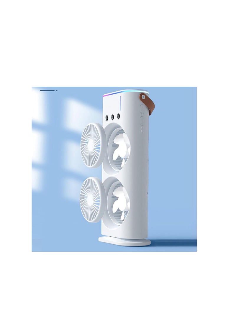 Rechargeable Cooling Fan – Cold Air & Refreshing Mist Anytime, Anywhere Bu