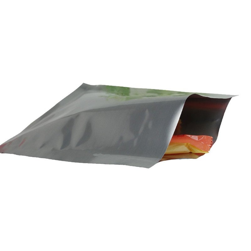 MITOB أكياس Mitob Silver Mylar الأكياس النقية رقائق الأطعمة المسطحة كيس تخزين الطعام 3.9 مل الأعلى مفتوحة أعلى حرارة سد الحرارة لحلوى حبوب القهوة مع الشق المسيل للدموع (100 2.76x3.94 بوصة) - Image 2