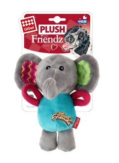 GIGWI GiGwi Plush Friendz Elephant Toy for Dogs, Non-Toxic, Soft, Plush Dog Toy with Squeaker, Gentle on Teeth & Gums, Perfect for Fetching, Snuggling, Tossing, Suitable for Small-Medium Dog Breeds, Brown  - Image 1