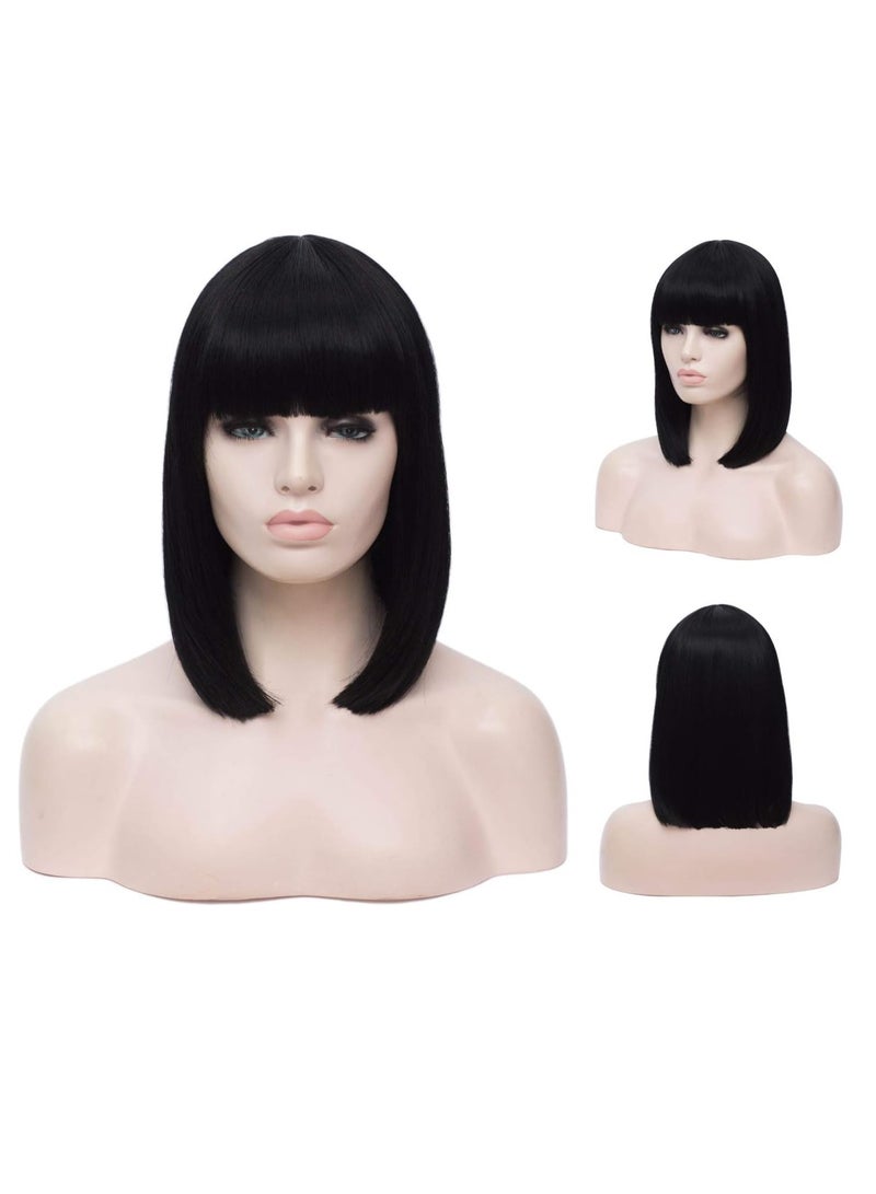 إستيل باروكات شعر بوب قصيرة مستقيمة من الألياف للنساء والفتيات ذات مظهر طبيعي ومقاوم للحرارة - Image 1