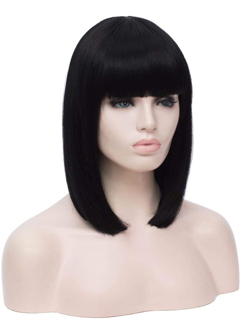 إستيل باروكات شعر بوب قصيرة مستقيمة من الألياف للنساء والفتيات ذات مظهر طبيعي ومقاوم للحرارة - Image 3