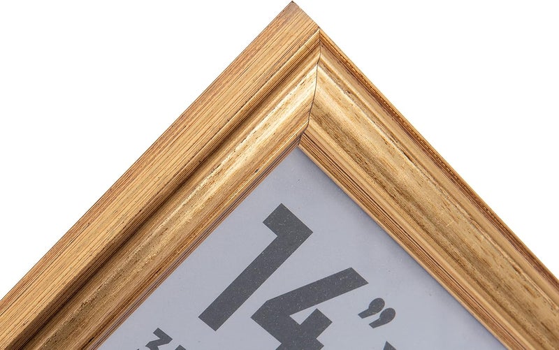 Wall Space 14x11 Gold Picture Frame | Gold 11x14 Photo Frame | 14 x 11 inch | 356x279mm | 35.6x27.9cm | Solid Wood Wooden with Real Glass | Handmade in UK - Image 3