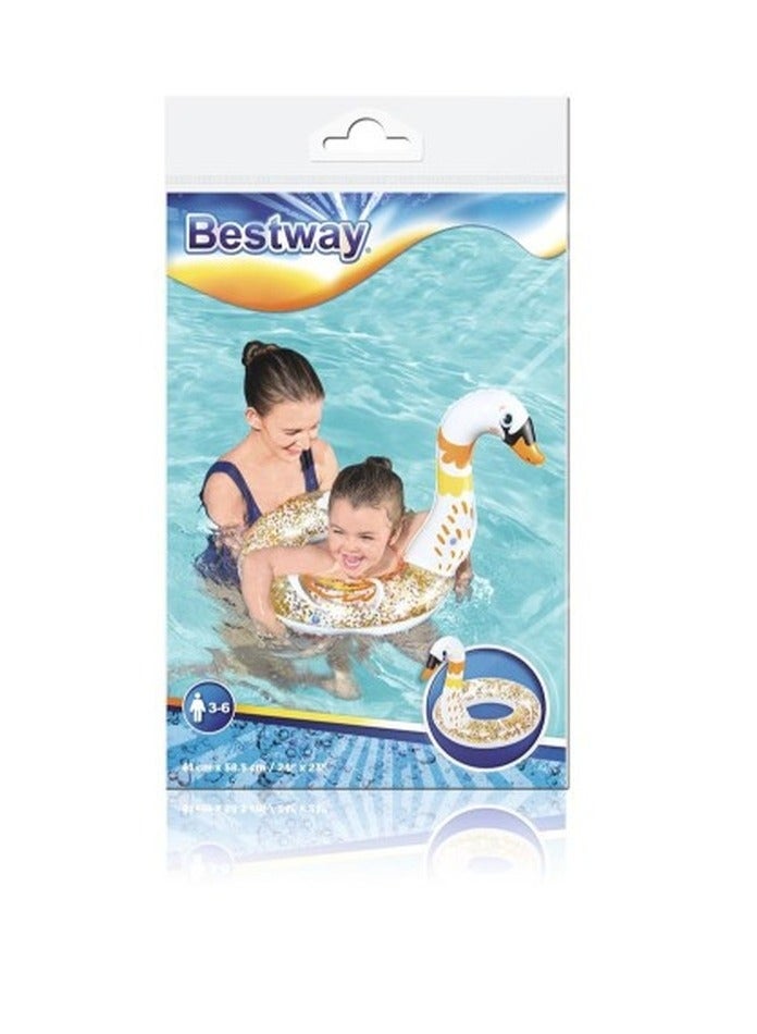 Bestway Bestway - White Glitter Flamingo Animal Head Swim Ring - 36306-1  - Image 1