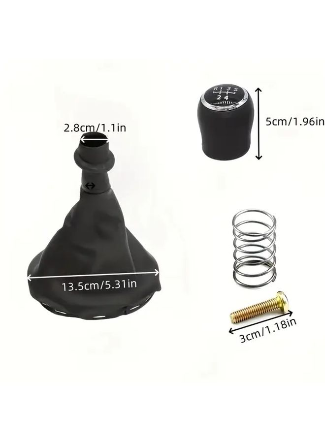 6 Speed Faux PU Leather Shift Knob and Set For VW Transport T5 T5.1 T6 GP 2003 2011 Vehicles - Image 2