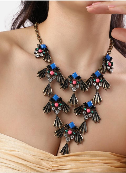 Designer Statement Stone Necklace