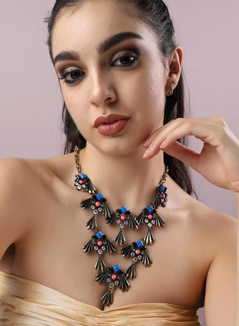SOHI Designer Statement Stone Artificial Necklace Jewellery