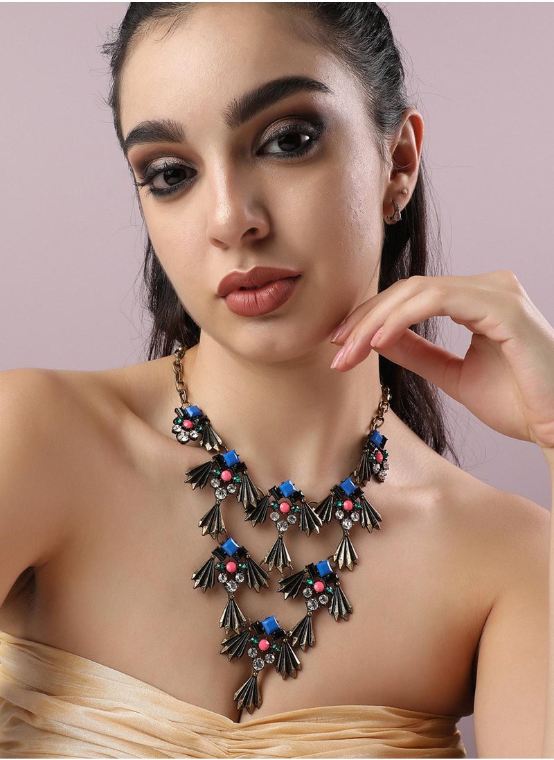 SOHI - Designer Statement Stone Necklace - Image 1