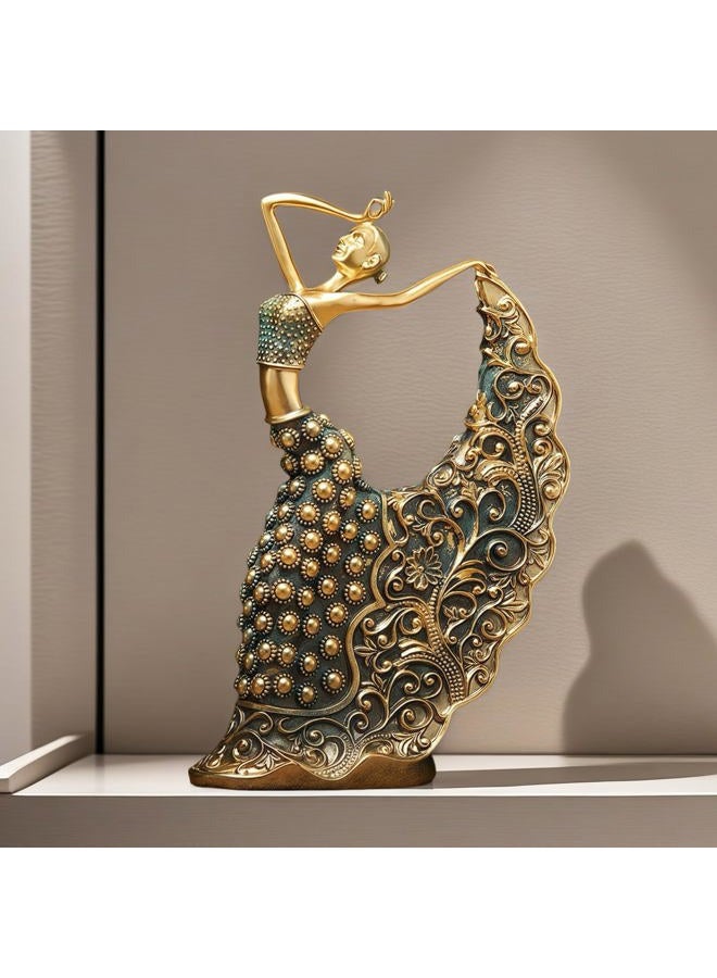 XINDAM Elegant Peacock Art Figurine Dancer Statue Decorative Home & Office Figurines Home Office Display Craft Living Room Decor Ornaments for Tabletop - Image 4
