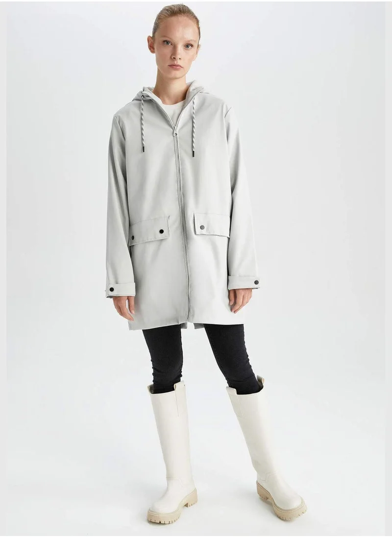 DeFacto Woman Hooded Raincoat