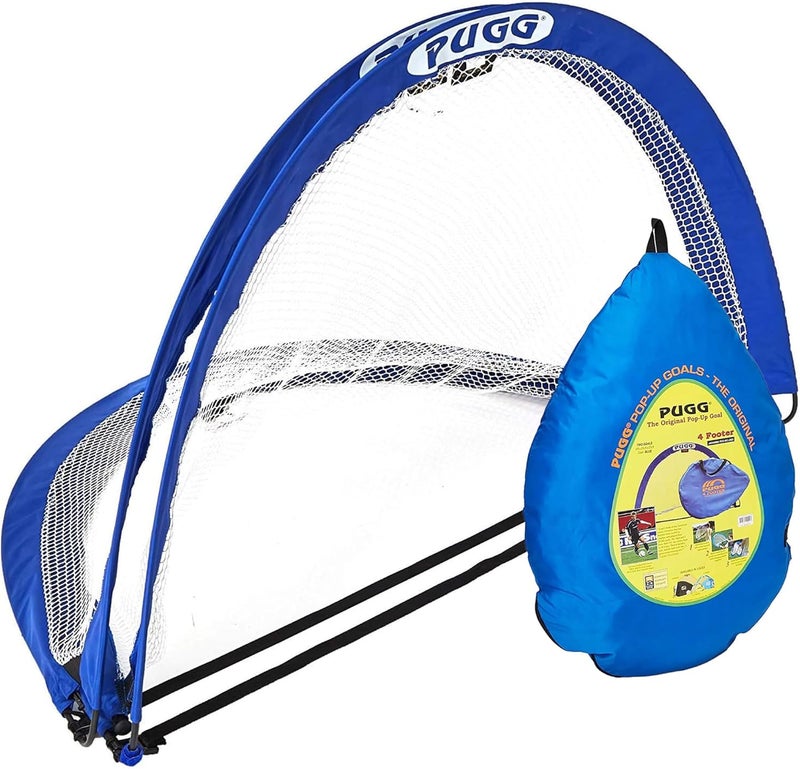 PUGG Pop Up Soccer Goal, Portable Training Football Knitted Poly Net Equipment, The Original Pickup Game Goal, Includes Two Goals & Bag - Image 1