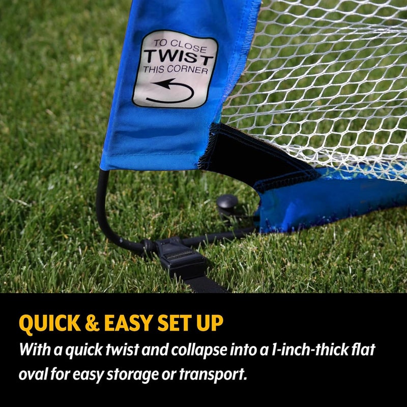 PUGG Pop Up Soccer Goal, Portable Training Football Knitted Poly Net Equipment, The Original Pickup Game Goal, Includes Two Goals & Bag - Image 4