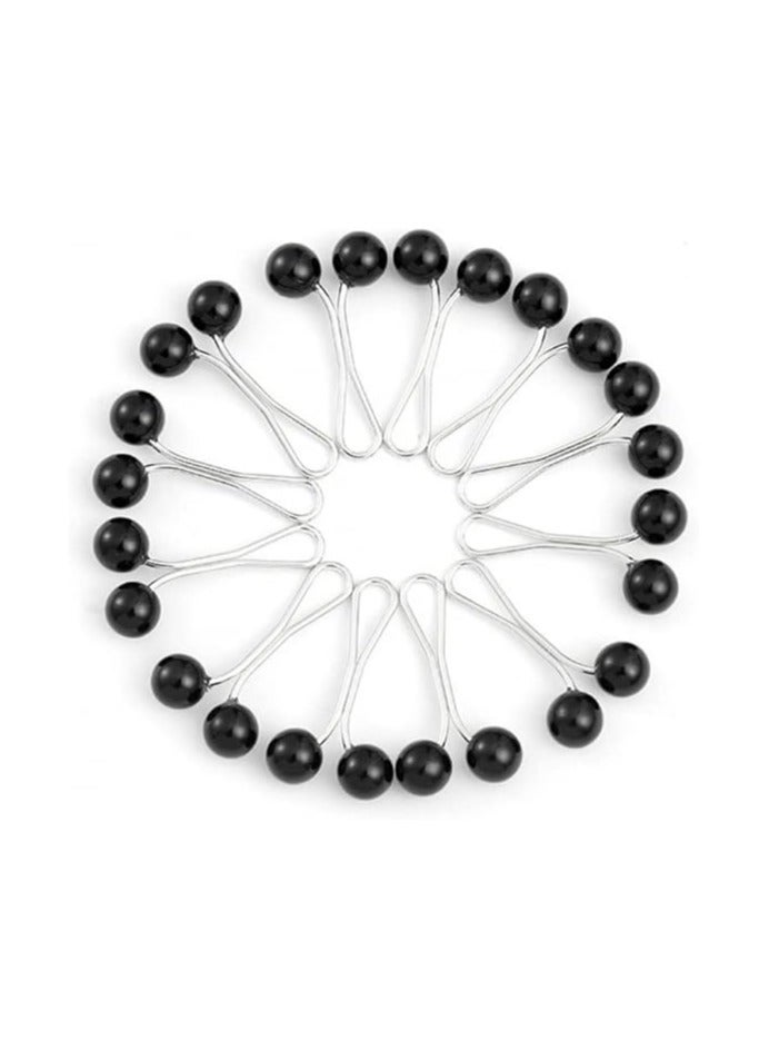 Sky Shine 12PCS Premium Hijab Pins – Crystal & Pearl Brooch Pins for Scarves, Headscarves, Shawls, Wedding Dresses & Abayas – Decorative Safety Clips Black Color - Image 1