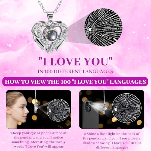 FIACO Gifts for Mom Preserved Real Roses with I Love You Necklace Fresh Forever Flowers Mothers Day Flower Gifts for Women Grandma Anniversary Birthday Gift for Girlfriend Wife Daughter - Image 4