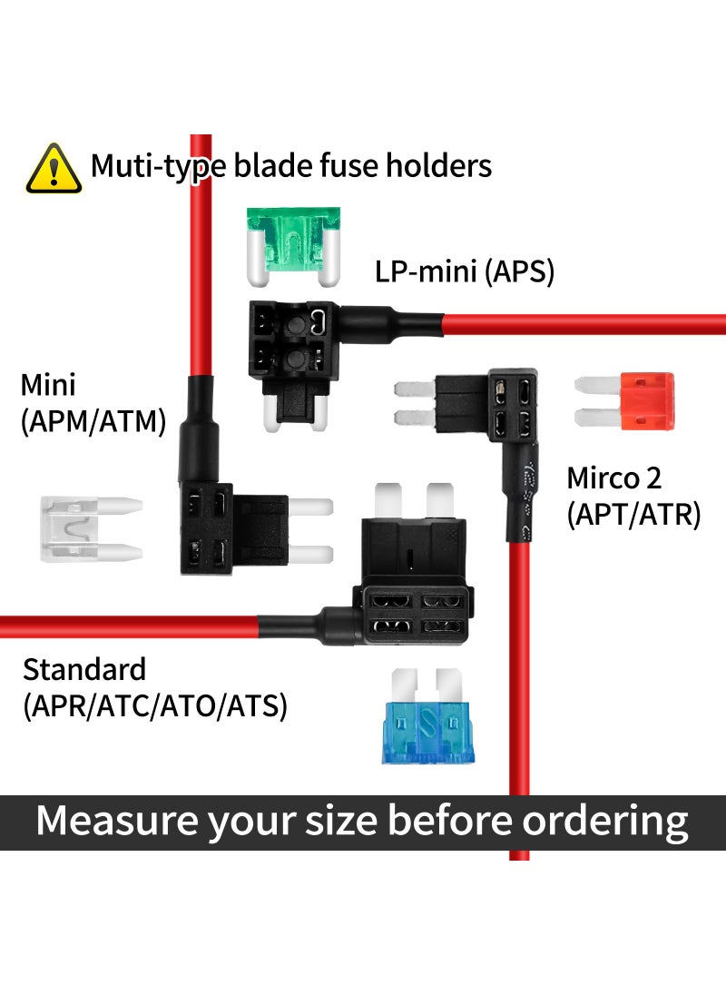 MuHize MuHize Micro2 Fuses with Fuse Taps, Upgraded 35 PCS Micro2 Blade Fuses, with 2 Add-a-Circuit Fuse Tap Adapters for Car Boat Truck SUV RV (5, 7.5, 10, 15, 20, 25 & 30 AMP) with Puller Tool  - Image 5