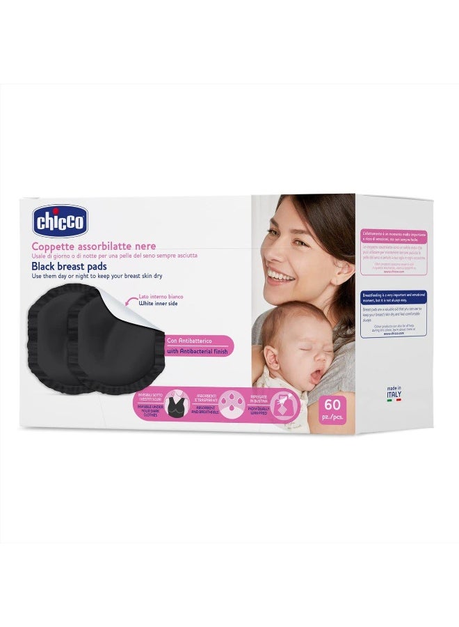 Chicco Absorbent Black Breast Pads x60 - Image 1