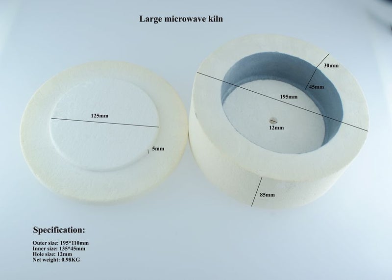 Love Charm Extra Large Microwave Kiln Kit for Fusing Glass Kiln 9pcs Set - Image 3