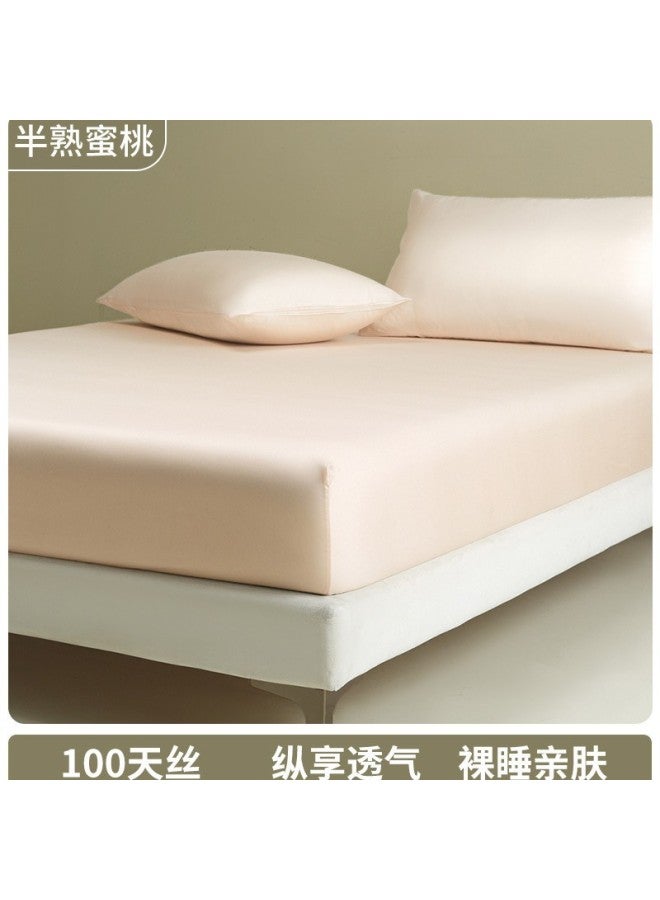 Tencel Mattress Cover Single-piece Summer Cool-feeling Ice Silk Mattress Protector All-inclusive Non-slip Mattress Bed Cover Single Set  New Style