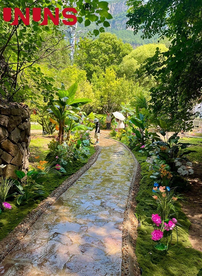 UNUNS Fake Green Moss,Evergreen Artificial Moss,500g Fake Green Moss for Potted Plants,Faux Moss for Potted Plants DIY Decorative WallsTable Centerpieces Decor Garden,Dark Green - Image 4