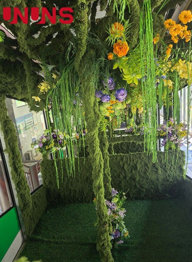 UNUNS Fake Green Moss,Evergreen Artificial Moss,500g Fake Green Moss for Potted Plants,Faux Moss for Potted Plants DIY Decorative WallsTable Centerpieces Decor Garden,Dark Green - Image 5