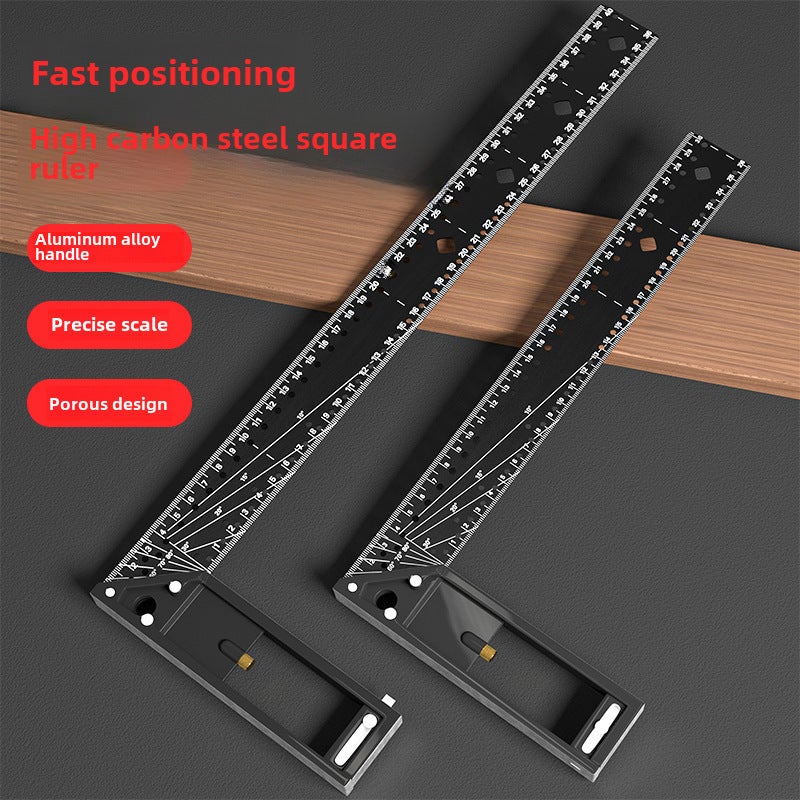 Right Angle Ruler: Industrial-grade Material - High Precision Multi-functional Angle Ruler With 45 Degree Angle for Woodworking Enthusiasts and Professionals - Image 2