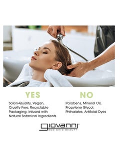 Giovanni 2 Chic GIOVANNI 2chic Ultra-Repairing Conditioner - For Damaged, Over-Processed Hair, Helps Restore Hair's Natural Elasticity, Blackberry & Coconut Milk, Argan, Keratin, Shea Butter - 8.25 oz. Each  - Image 3