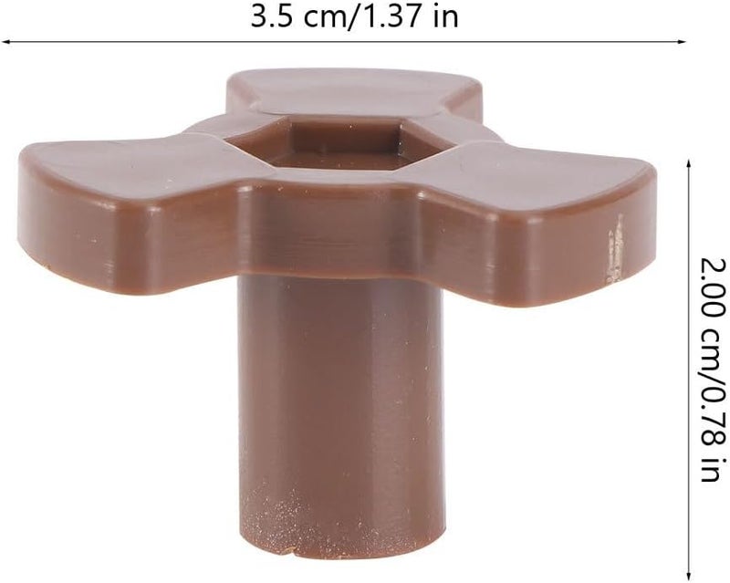 Lurrose Microwave Oven Turntable Accessories 4Pcs Plastic Coupler for Microwave Rotating Cores Inner Hole Diameter 0.8Cm Shaft Length 1Cm - Image 2