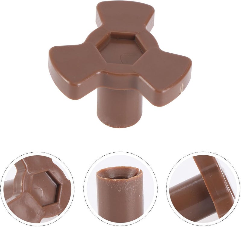 Lurrose Microwave Oven Turntable Accessories 4Pcs Plastic Coupler for Microwave Rotating Cores Inner Hole Diameter 0.8Cm Shaft Length 1Cm - Image 3