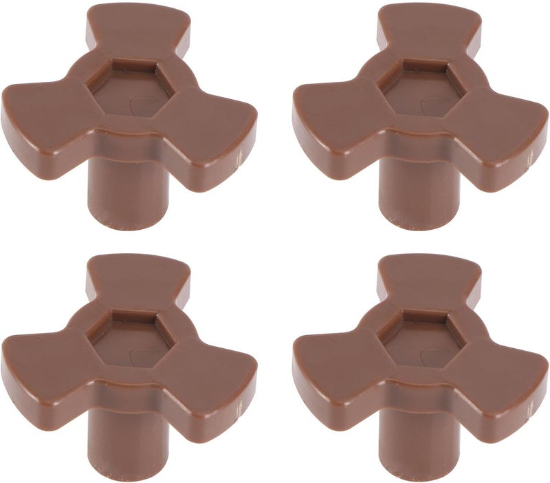 Lurrose Microwave Oven Turntable Accessories 4Pcs Plastic Coupler for Microwave Rotating Cores Inner Hole Diameter 0.8Cm Shaft Length 1Cm - Image 1