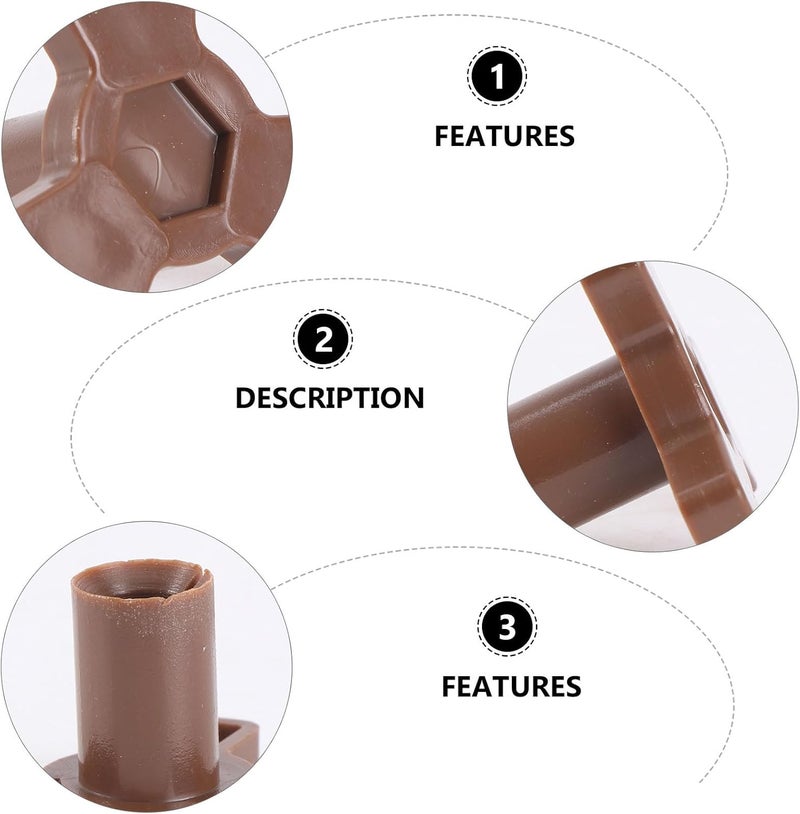 Lurrose Microwave Oven Turntable Accessories 4Pcs Plastic Coupler for Microwave Rotating Cores Inner Hole Diameter 0.8Cm Shaft Length 1Cm - Image 5