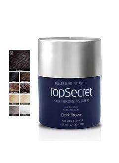 Top Secret Hair Thickening Building Fibers Refills  Undetectable  Natural Hair Filler  for Men  Women  Instantly Fill In Fine Thinning Hair  Weather  Sweat Resistant Dark Brown Travel