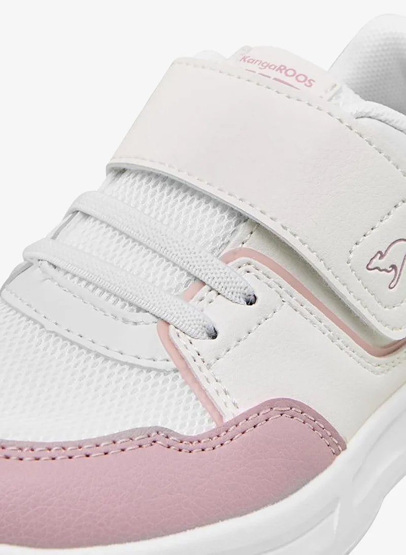 kangaROOS WHITE Girls Hook & Loop Ankle Sneakers for Women | Best Price UAE