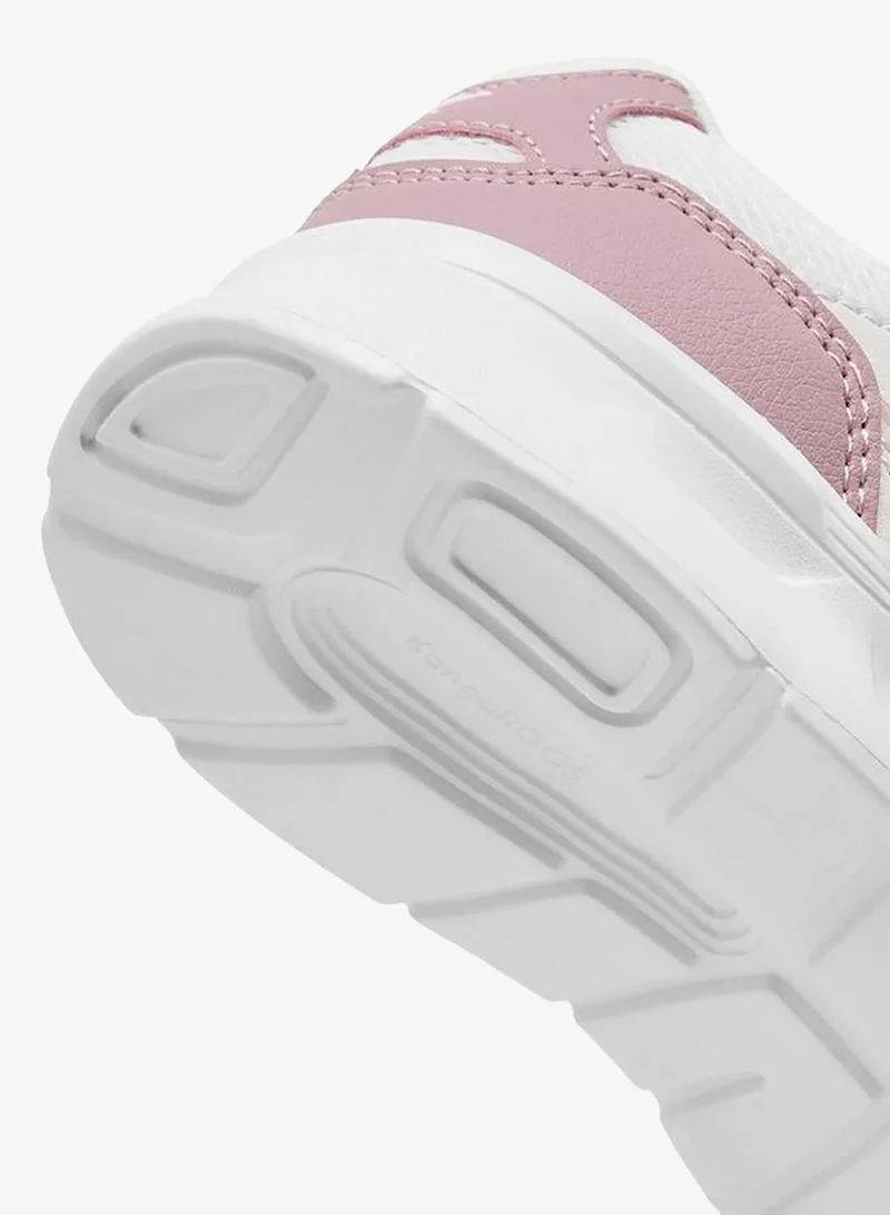 kangaROOS WHITE Girls Hook & Loop Ankle Sneakers for Women | Best Price UAE
