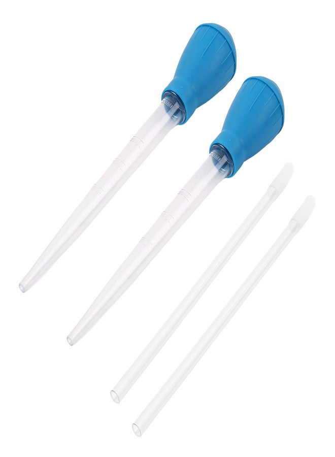 Vagocom 2Pcs Manual Fish Tank Cleaning Tools,30ml Aquarium Water Changer,21 Inches Multifunction Siphon Dropper for Fish Bowl Waste Remover,Aquarium Bottom Gravel Waste Clean,Coral Feeder(Blue) - Image 1