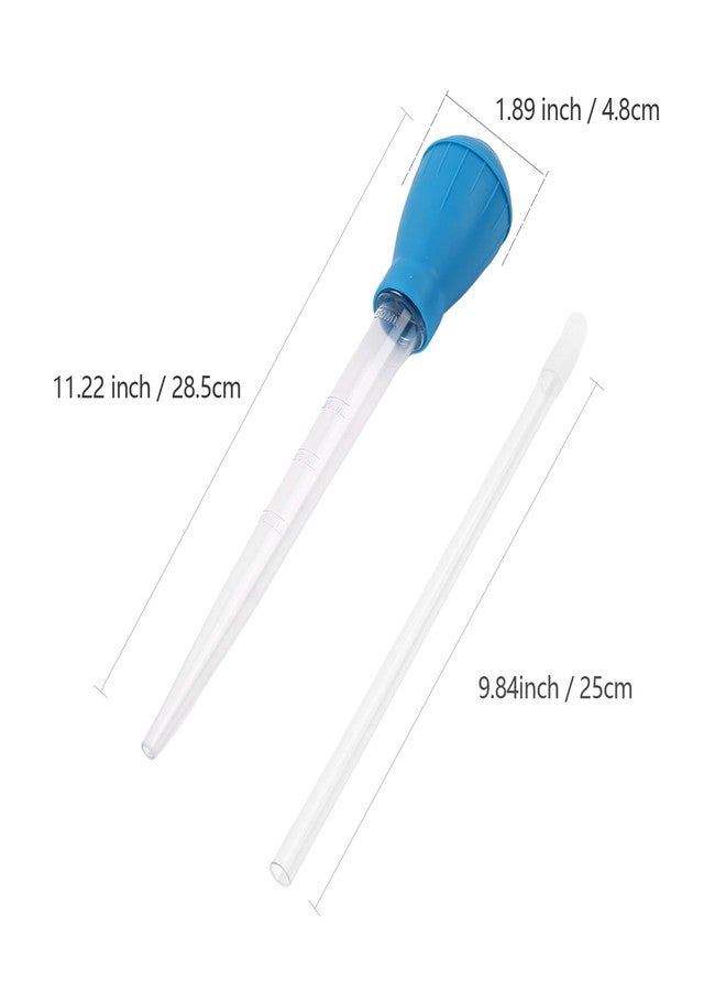Vagocom 2Pcs Manual Fish Tank Cleaning Tools,30ml Aquarium Water Changer,21 Inches Multifunction Siphon Dropper for Fish Bowl Waste Remover,Aquarium Bottom Gravel Waste Clean,Coral Feeder(Blue) - Image 2