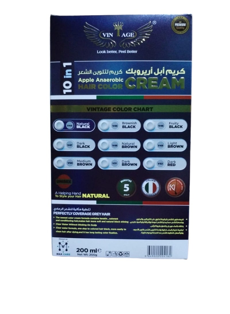 فينتاج كريم تلوين الشعر فينتاج أبل 10×1 – أسود طبيعي - Image 3
