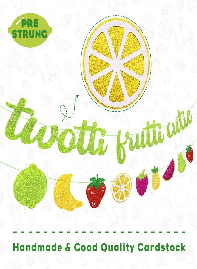 Joymee Fruit Party Decorations - 2nd Birthday Decorations Twotti Fruit Banner - Fruit Pineapple Watermelon Orange Baby Boy Girl Second Bday Party Supplies Decorations - Image 2