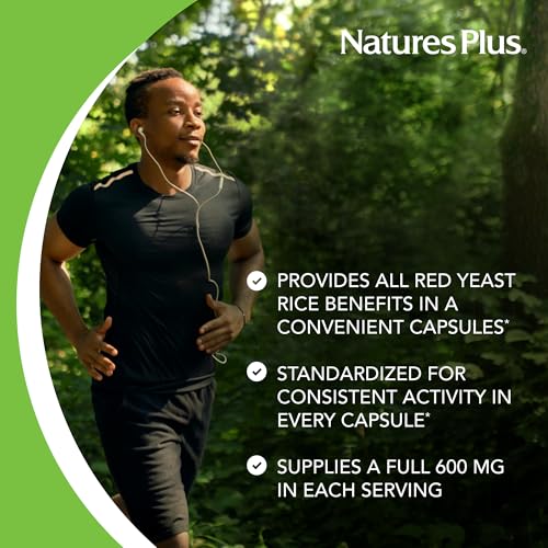 NaturesPlus Herbal Actives Red Yeast Rice 1200 mg - 120 Capsules - Non-GMO, Vegan, Gluten Free - 60 Servings - Image 3