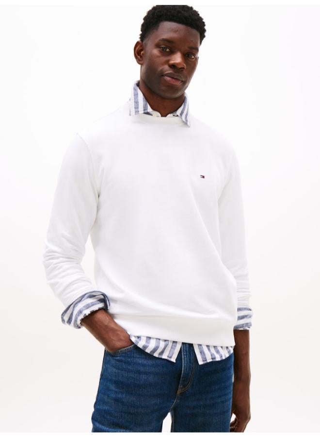 TOMMY HILFIGER Flag Embroidery Crew Neck Sweatshirt - Image 1